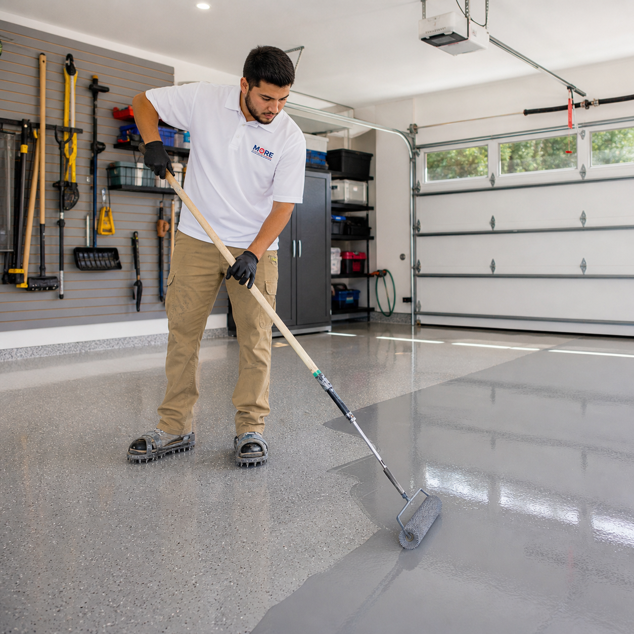 Floor coatings service by MORE Painting & Construction Services