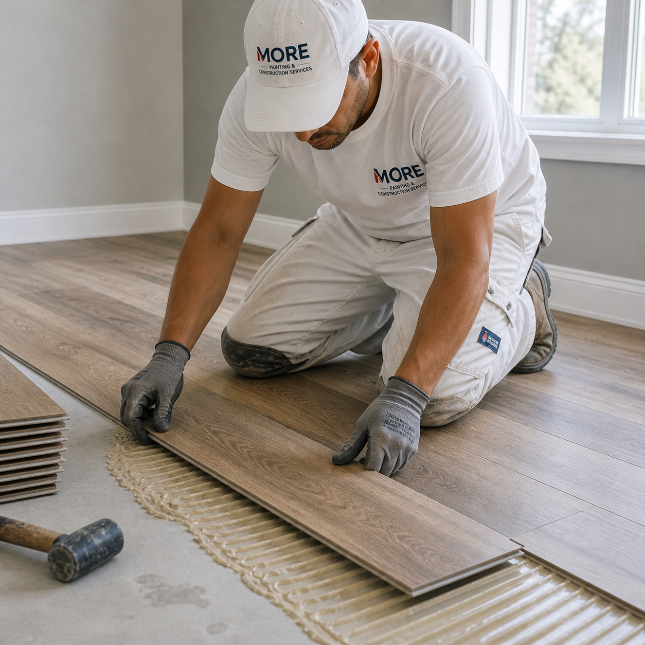 Flooring installation service by MORE Painting & Construction Services